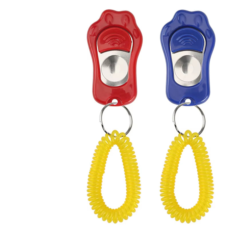 2PCS Paw Shape Dog Clicker Toys Pet Tranining Clickers Obedience Dog Pets Training Trainer Click