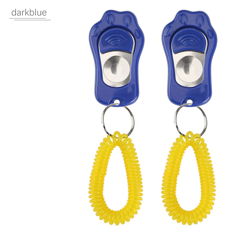 2PCS Paw Shape Dog Clicker Toys Pet Tranining Clickers Obedience Dog Pets Training Trainer Click