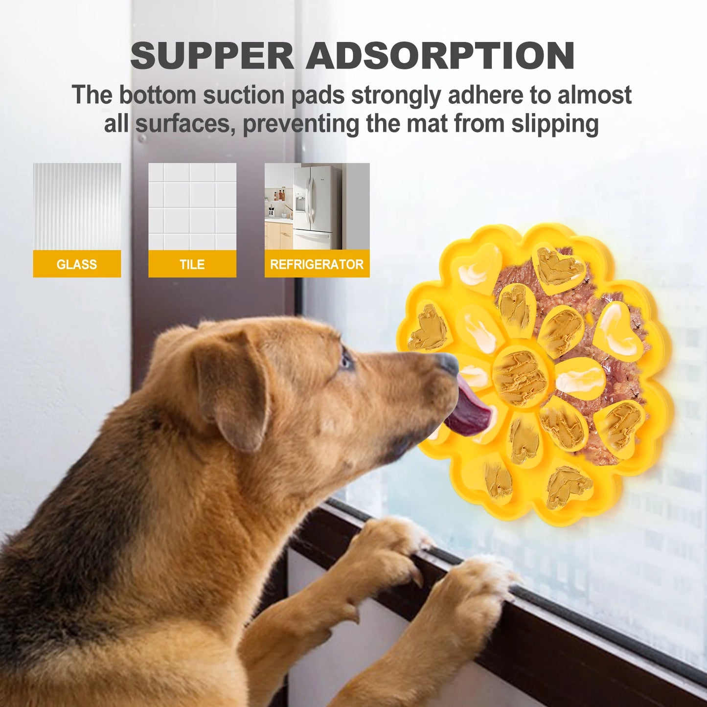 Pet Slow Feeder Pad with Suction Cup Choke Proof Silicone Slow Food Dog and Cat Feeding Products