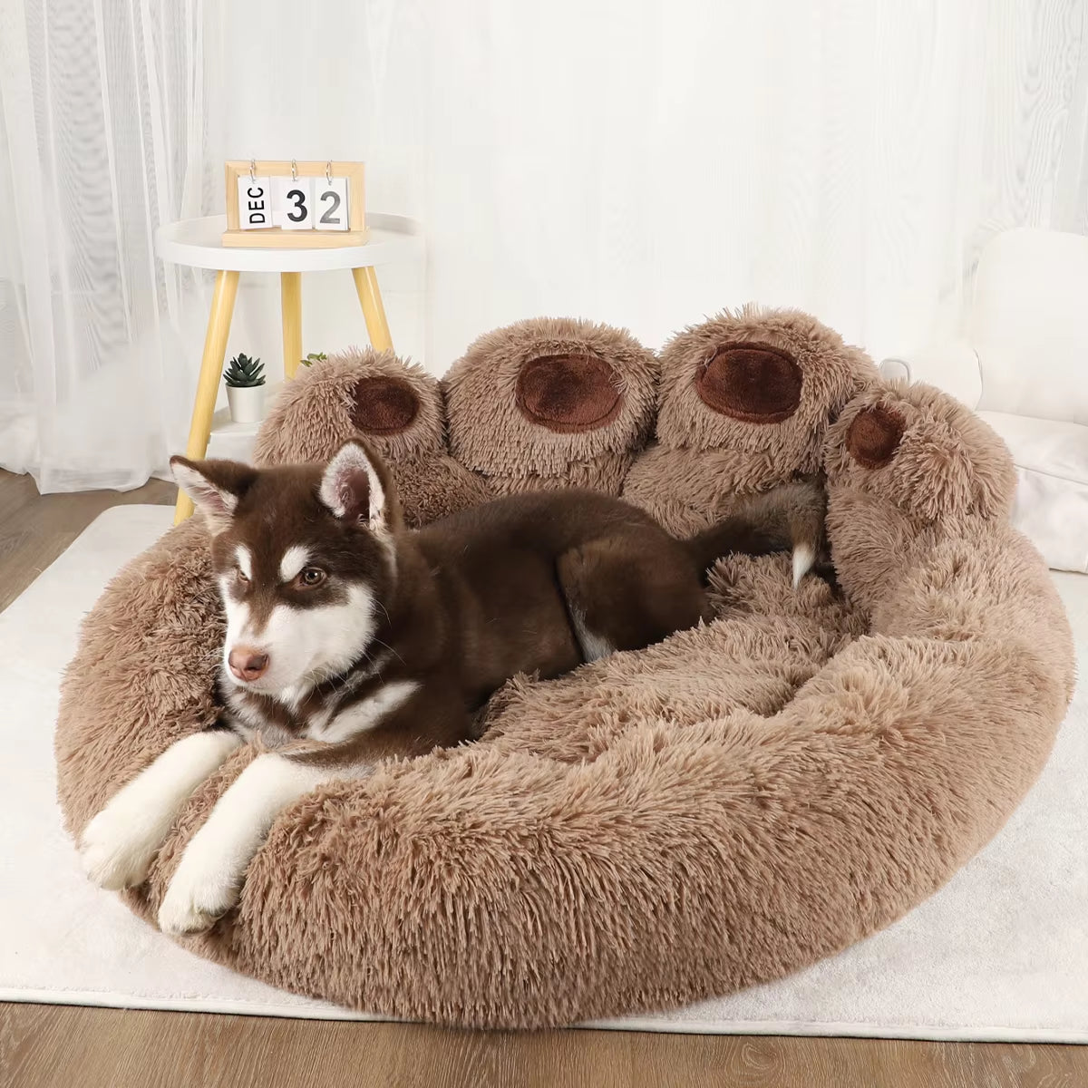 Fluffy Dog/Cat Bed Winter Plush Kennel Accessories 