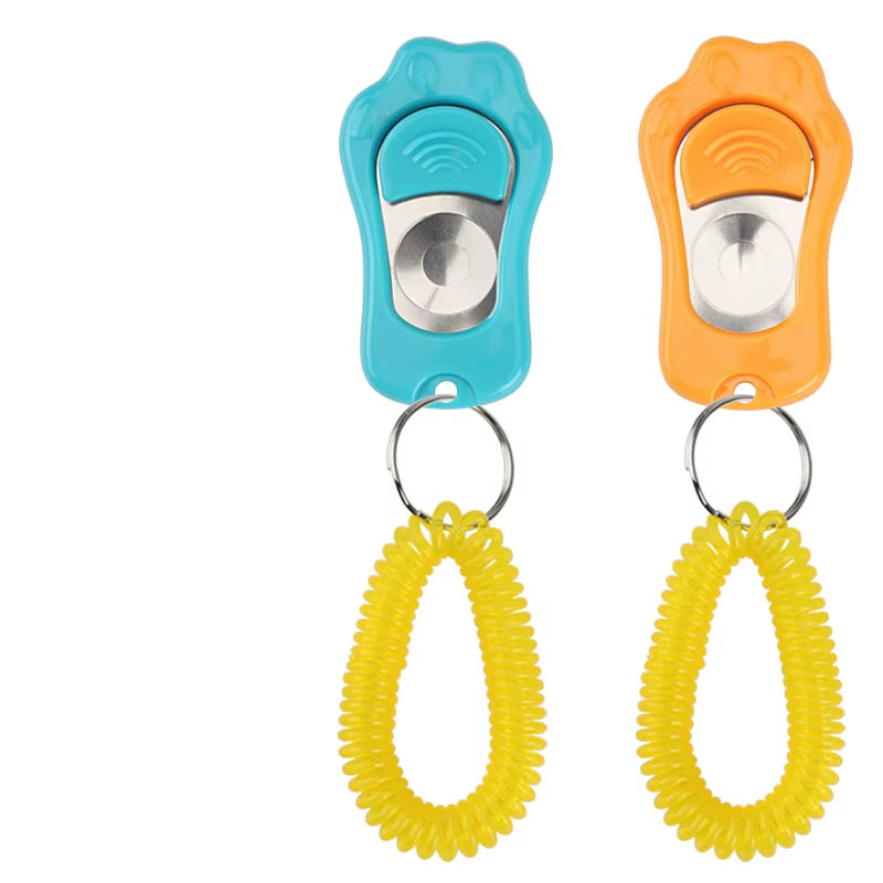 2PCS Paw Shape Dog Clicker Toys Pet Tranining Clickers Obedience Dog Pets Training Trainer Click