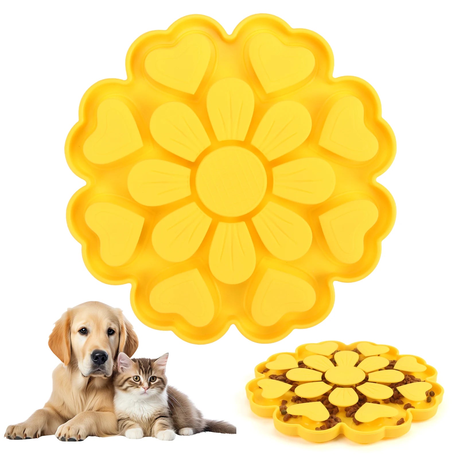 Pet Slow Feeder Pad with Suction Cup Choke Proof Silicone Slow Food Dog and Cat Feeding Products