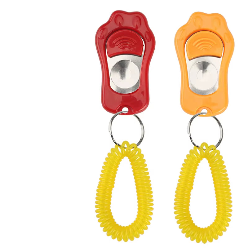 2PCS Paw Shape Dog Clicker Toys Pet Tranining Clickers Obedience Dog Pets Training Trainer Click