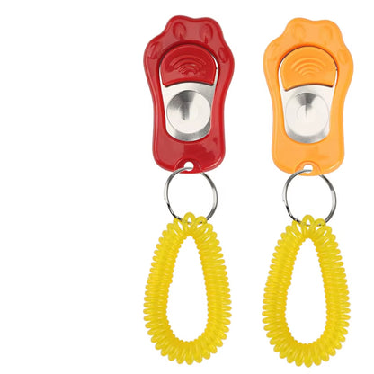 2PCS Paw Shape Dog Clicker Toys Pet Tranining Clickers Obedience Dog Pets Training Trainer Click