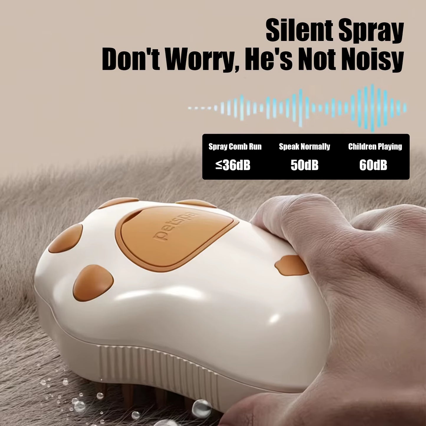 Cat Steam Brush, 3 in 1 Cat Steam Brush Cleaner, Silicone Massage Grooming Brush, Pet Hair Cleaning Brush Comb for Cats and Dogs
