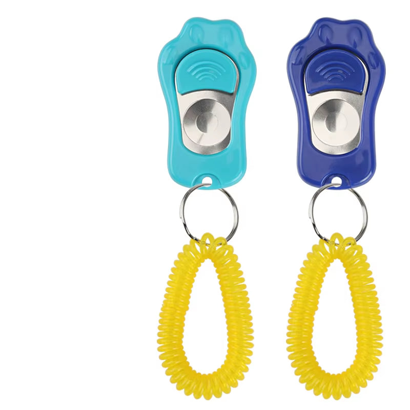 2PCS Paw Shape Dog Clicker Toys Pet Tranining Clickers Obedience Dog Pets Training Trainer Click