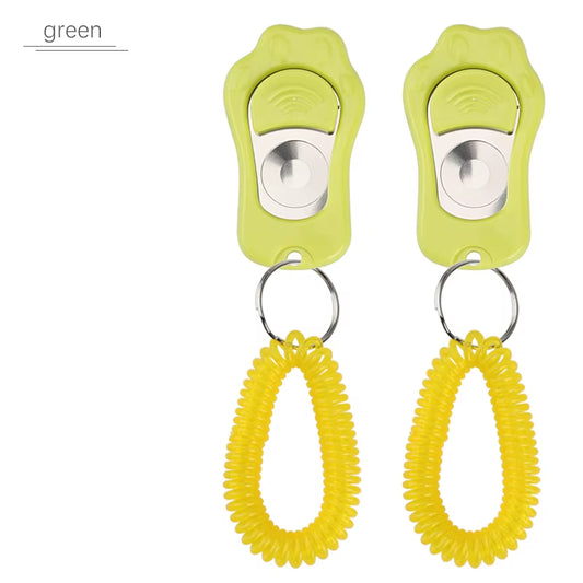 2PCS Paw Shape Dog Clicker Toys Pet Tranining Clickers Obedience Dog Pets Training Trainer Click
