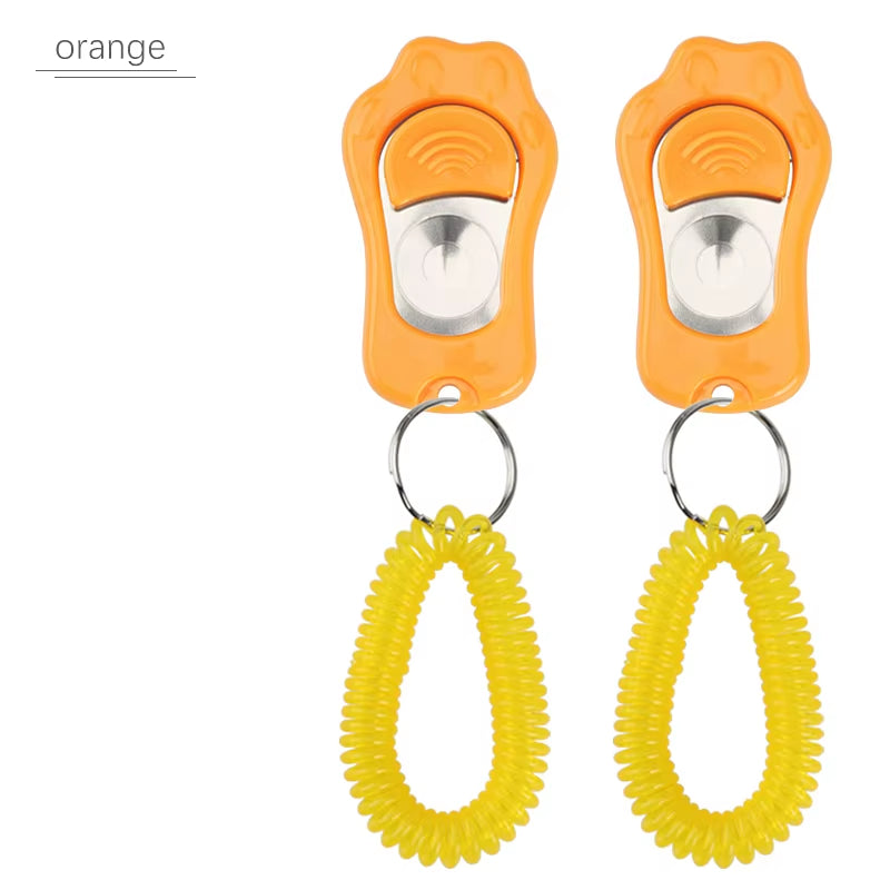 2PCS Paw Shape Dog Clicker Toys Pet Tranining Clickers Obedience Dog Pets Training Trainer Click