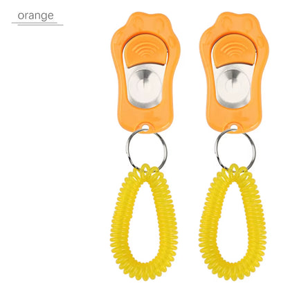 2PCS Paw Shape Dog Clicker Toys Pet Tranining Clickers Obedience Dog Pets Training Trainer Click