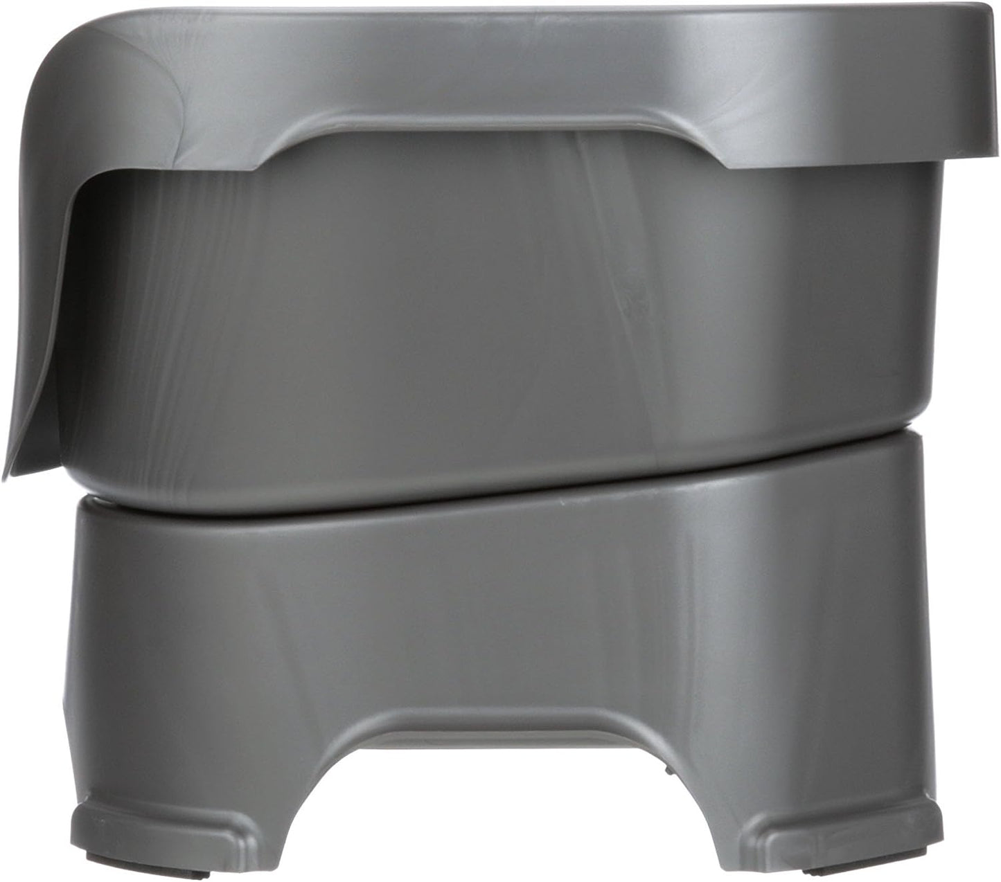 Deluxe Elevated Dog Bowls - No Spill Feeding Station for Medium Dogs (19-40 lbs) - Made in USA - Gunmetal Finish