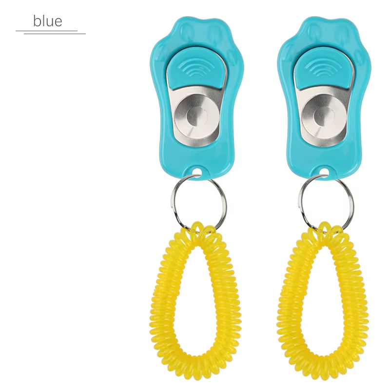 2PCS Paw Shape Dog Clicker Toys Pet Tranining Clickers Obedience Dog Pets Training Trainer Click