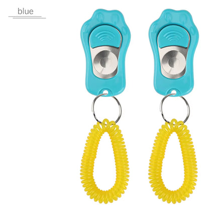 2PCS Paw Shape Dog Clicker Toys Pet Tranining Clickers Obedience Dog Pets Training Trainer Click