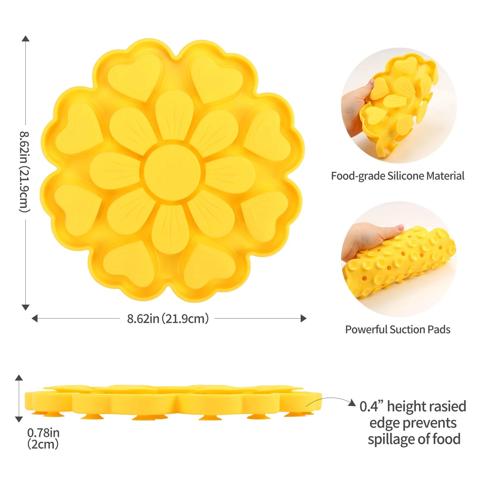 Pet Slow Feeder Pad with Suction Cup Choke Proof Silicone Slow Food Dog and Cat Feeding Products
