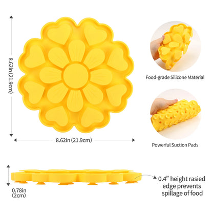 Pet Slow Feeder Pad with Suction Cup Choke Proof Silicone Slow Food Dog and Cat Feeding Products